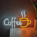 TONGER® Coffee With Cup Wall LED Neon Sign Light