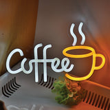 TONGER® Coffee With Cup Wall LED Neon Sign Light